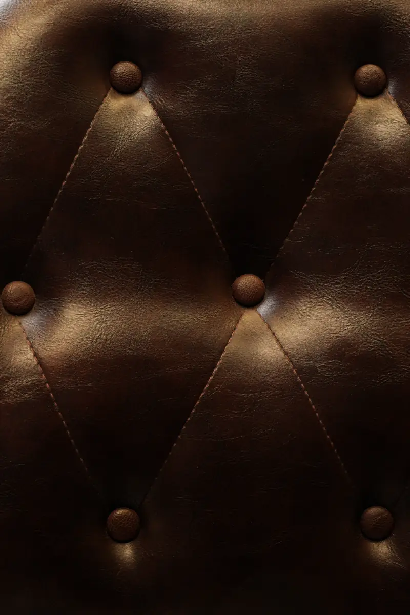 Leather sofa detail